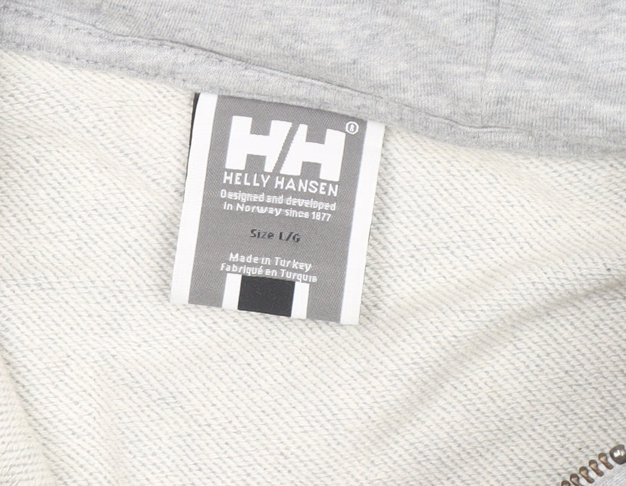 Helly Hansen Men's Grey Full Zip Hoodie L Regular Fit