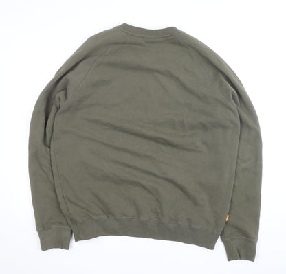 Timberland Men's Green Crew Neck Regular Fit Sweatshirt L