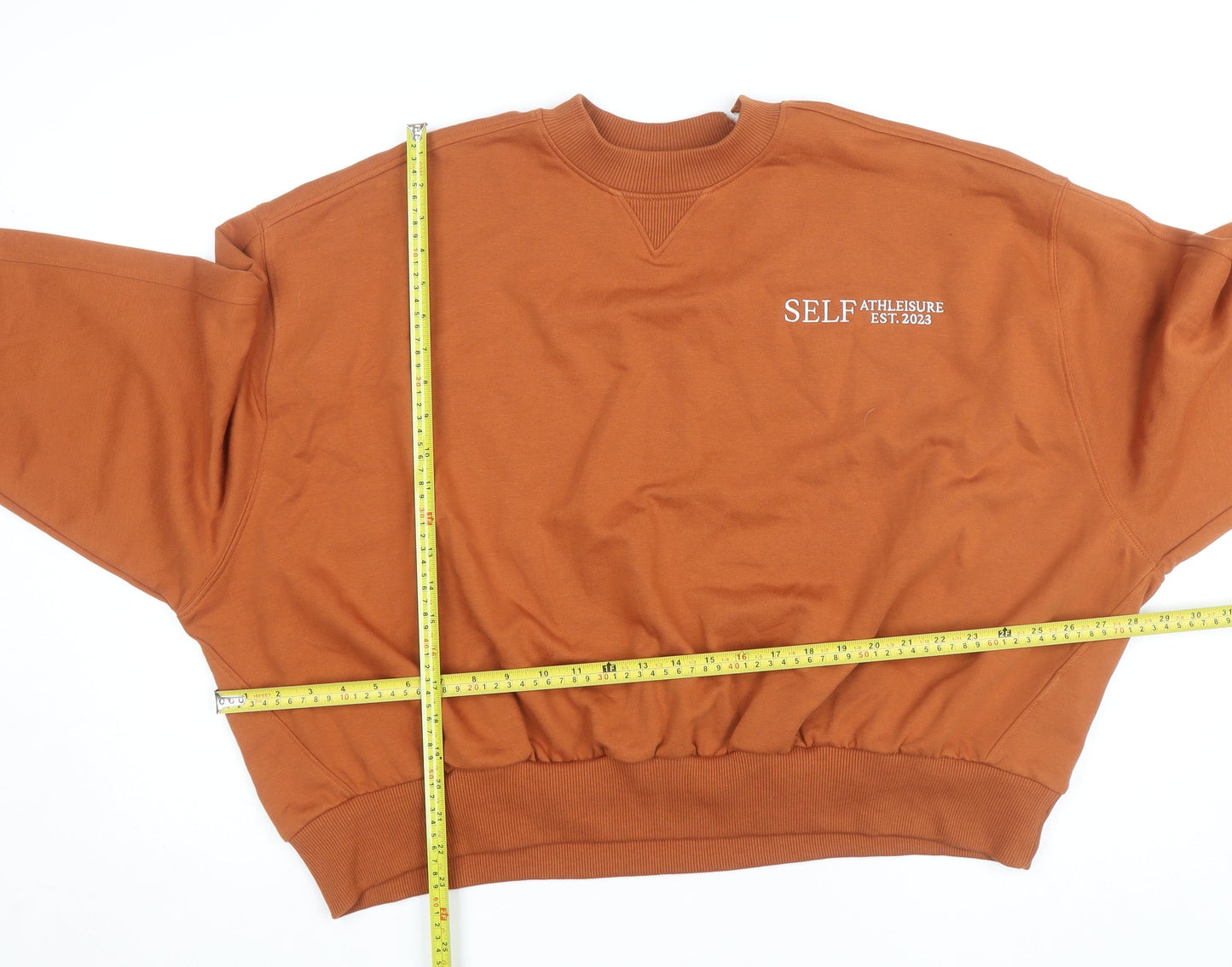 Self Women’s Brown Oversized Crew Neck Sweatshirt XL Cotton