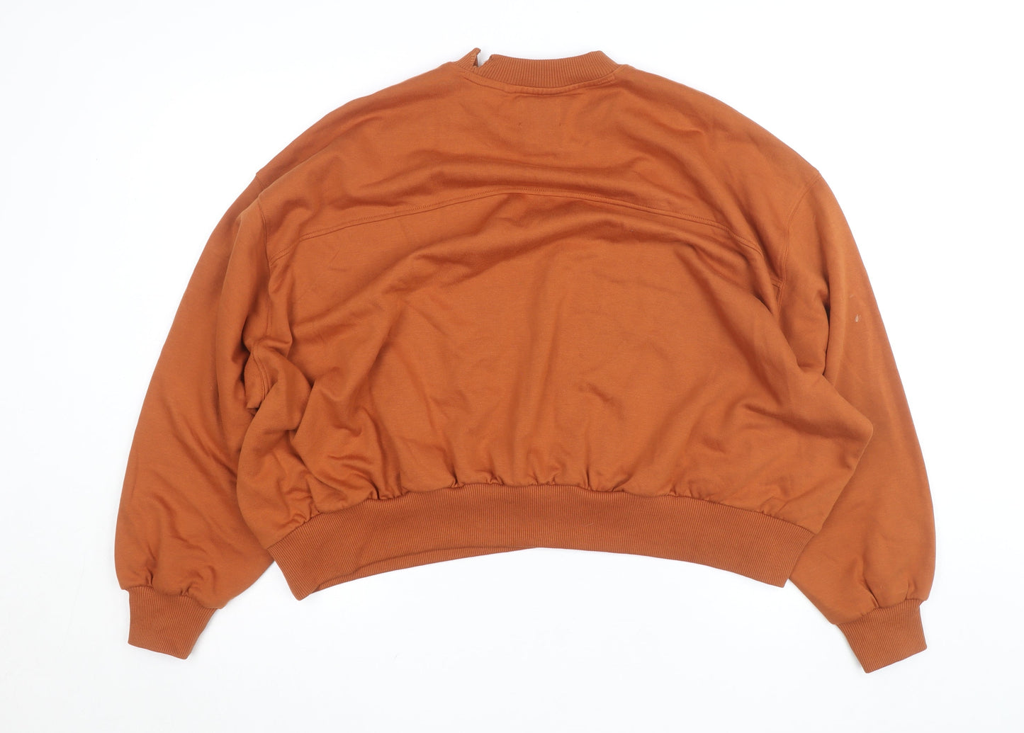 Self Women’s Brown Oversized Crew Neck Sweatshirt XL Cotton
