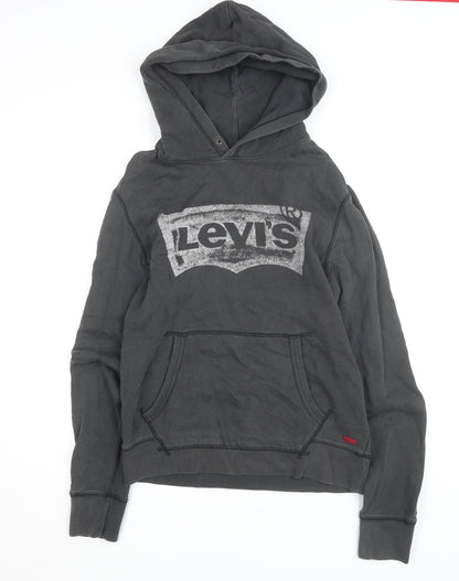 Levi's Men's Grey Pullover Hoodie Small Classic Logo