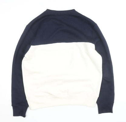 Ben Sherman Men's Blue Colour Block Crew Neck Sweatshirt L