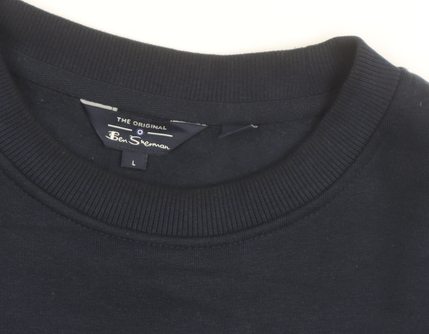 Ben Sherman Men's Blue Colour Block Crew Neck Sweatshirt L