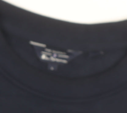 Ben Sherman Men's Blue Colour Block Crew Neck Sweatshirt L
