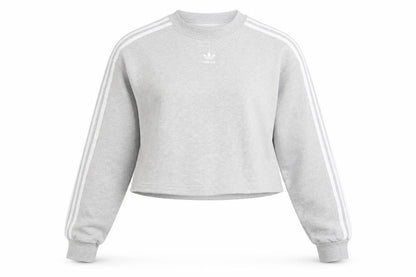 Adidas Womens Grey Cropped Pullover Sweatshirt XS