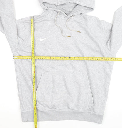 Nike Men's Grey Pullover Hoodie Size M Fleece Regular Fit