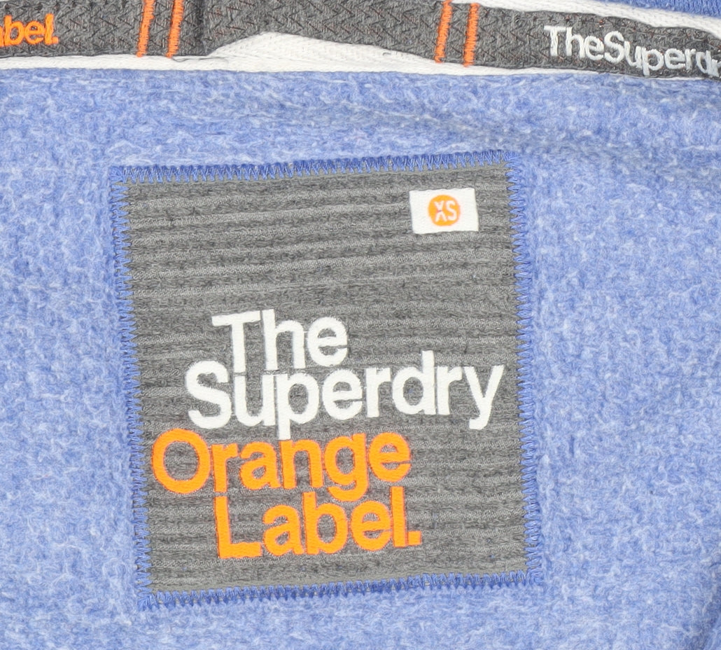 Superdry Women's Blue XS Full Zip Hoodie Orange Label