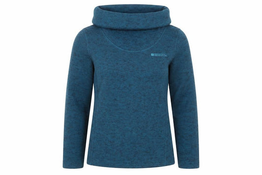 Front view of Mountain Warehouse Blue Fleece Pullover Jacket unisex adults s