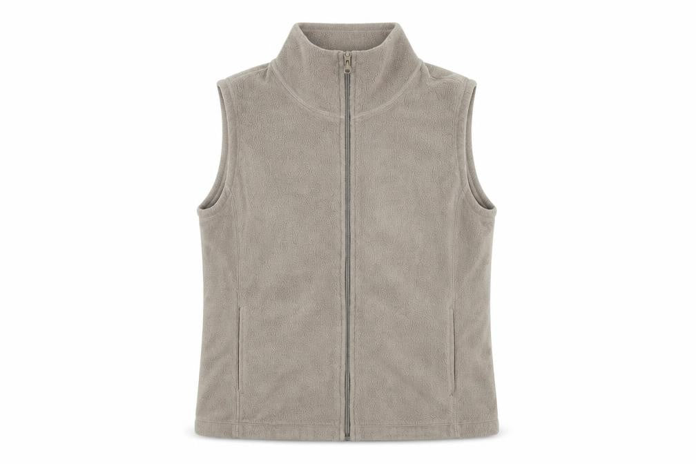 Lands' End Women's Beige Petite S Fleece Basic Jacket Full Zip