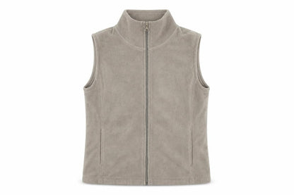 Lands' End Women's Beige Petite S Fleece Basic Jacket Full Zip