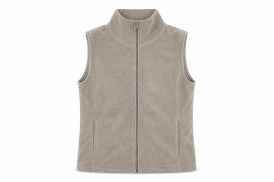 Lands' End Women's Beige Petite S Fleece Basic Jacket Full Zip