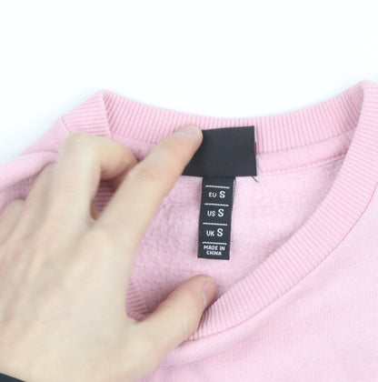 Ellesse Women's Pink Crew Neck Sweatshirt UK S Casual Logo Fleece