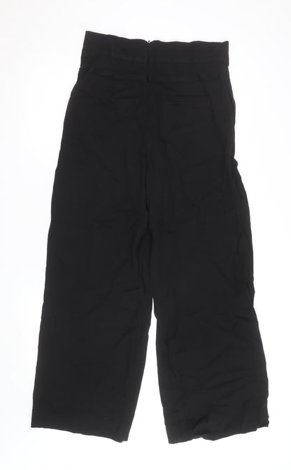 ASOS Women’s Black High Waist Wide-Leg Crepe Culottes Size 10