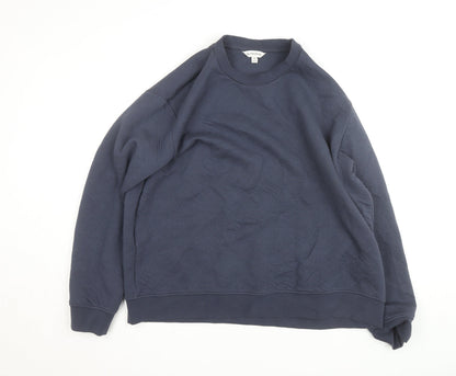 Marks and Spencer Autograph Men's Blue 3XL Crew Neck Sweatshirt
