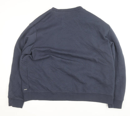 Marks and Spencer Autograph Men's Blue 3XL Crew Neck Sweatshirt