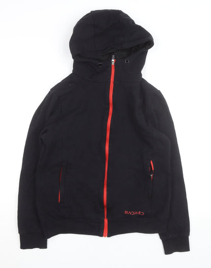 Sundried Womens Black Full Zip Hoodie M Cotton Blend Sportswear