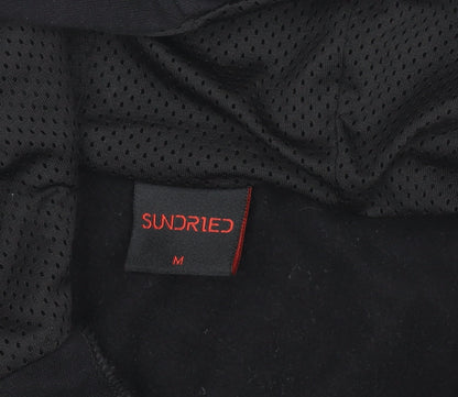 Sundried Womens Black Full Zip Hoodie M Cotton Blend Sportswear