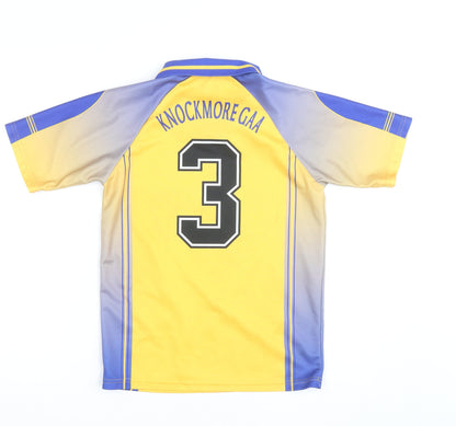 Azzurri Sport Boys Yellow Knockmore GAA Jersey 10-11 Years Short Sleeve