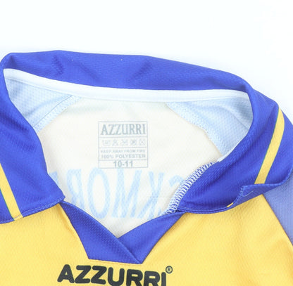 Azzurri Sport Boys Yellow Knockmore GAA Jersey 10-11 Years Short Sleeve