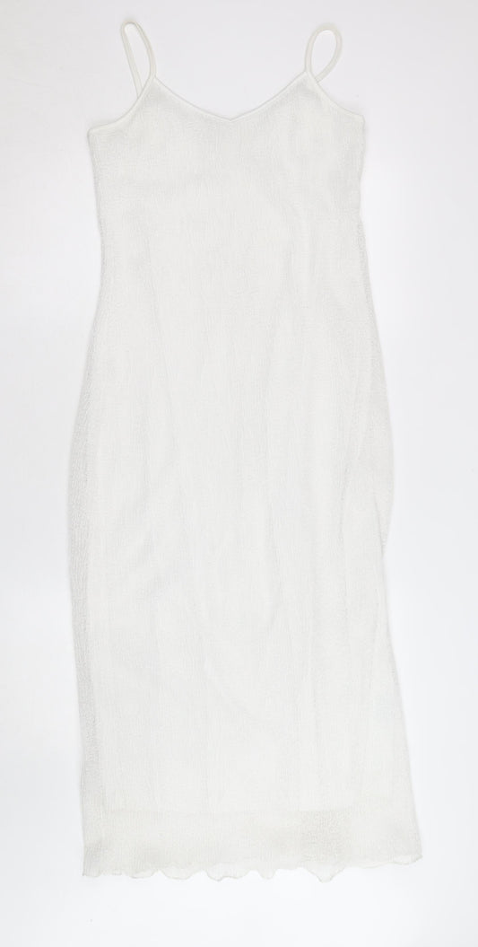 B. Young Women’s White L Slip Dress Classic Summer Style