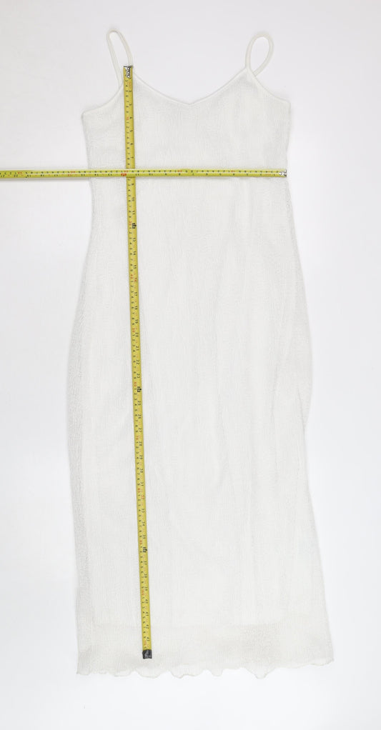 B. Young Women’s White L Slip Dress Classic Summer Style