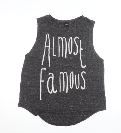 ASOS Women’s Grey Almost Famous Sleeveless Tank Top Size 14
