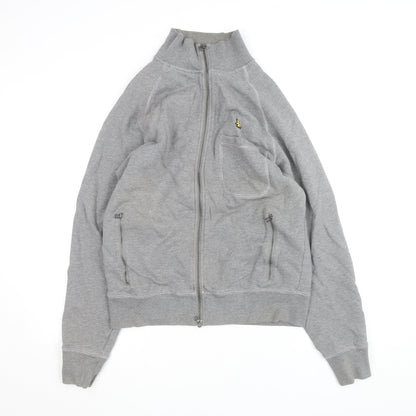Lyle & Scott Men's Grey Full Zip High Neck Cotton Jumper XL