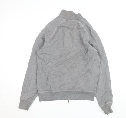 Lyle & Scott Men's Grey Full Zip High Neck Cotton Jumper XL