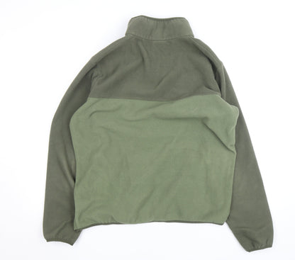 Columbia Mens Green Fleece 1/4 Snap Pullover Jacket Size M