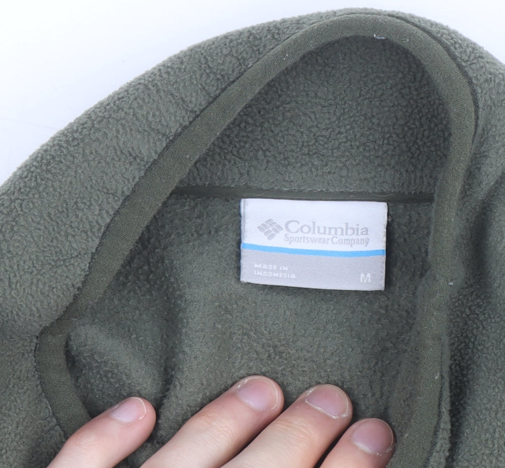 Columbia Mens Green Fleece 1/4 Snap Pullover Jacket Size M