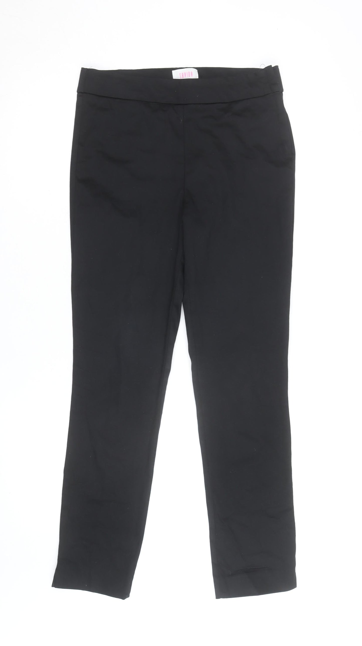 Savida Women’s Black Slim Fit Stretch Trousers Size 10