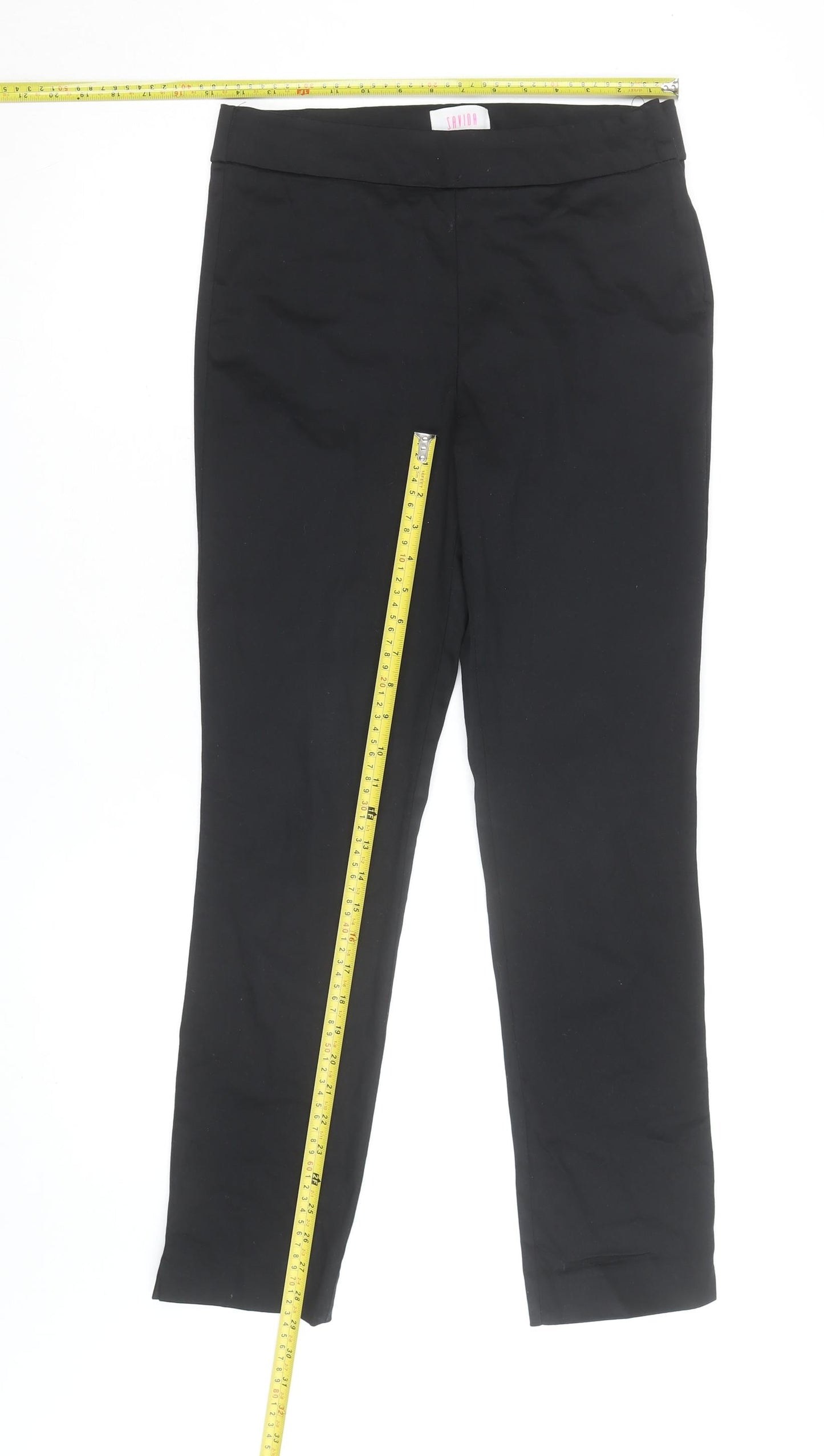 Savida Women’s Black Slim Fit Stretch Trousers Size 10