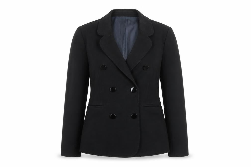 Loft Womens Black Blazer Jacket Size 10 Regular Fit Business Casual
