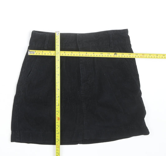 BDG Women’s Black Corduroy Mini Skirt Size S Straight Casual