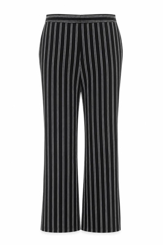ASOS DESIGN Women’s Black Striped Straight Leg Trousers Size 10