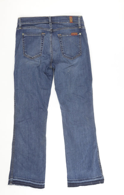 7 For All Mankind Women’s Blue Bootcut Jeans Size M Denim Stretch