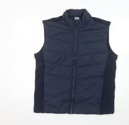 32 Degrees Men's Blue L Puffer Gilet Waistcoat Lightweight Insulated