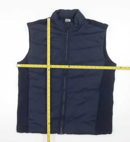 32 Degrees Men's Blue L Puffer Gilet Waistcoat Lightweight Insulated