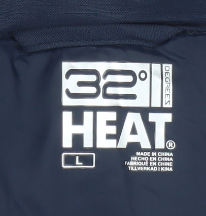 32 Degrees Men's Blue L Puffer Gilet Waistcoat Lightweight Insulated