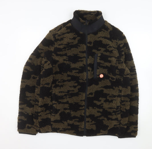 Nordam Men's Green Camouflage Fleece Puffer Jacket Size M