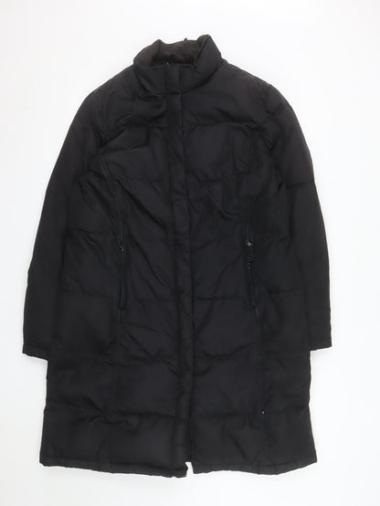 GAP Women's Black Long Puffer Coat Size L Winter Padded Jacket
