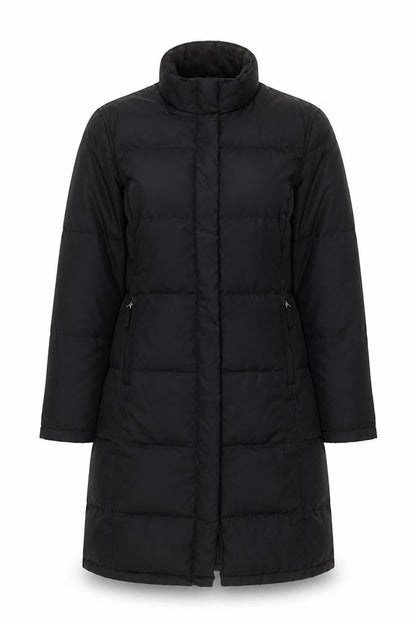 GAP Women's Black Long Puffer Coat Size L Winter Padded Jacket