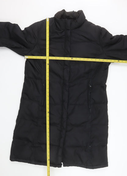 GAP Women's Black Long Puffer Coat Size L Winter Padded Jacket