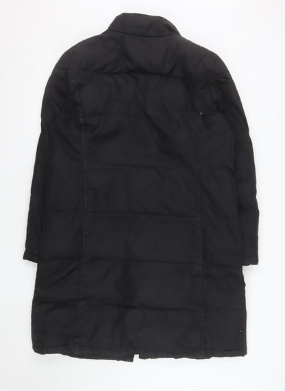 GAP Women's Black Long Puffer Coat Size L Winter Padded Jacket