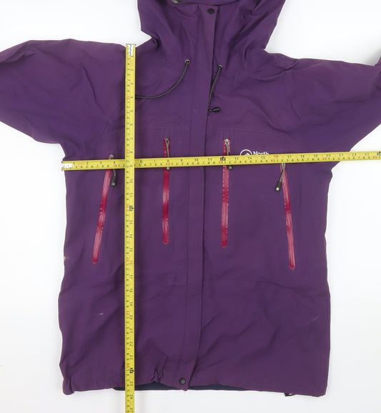 North Ridge Women Purple Waterproof Hooded Outdoor Jacket Size 12