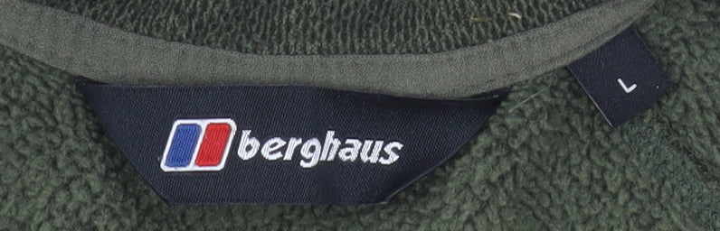 Berghaus Men’s Green Fleece 1/4 Zip Outdoor Jacket Size L Regular Fit