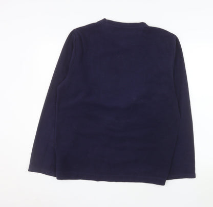 Marks and Spencer Men's Navy Blue Fleece Pullover Sweatshirt M