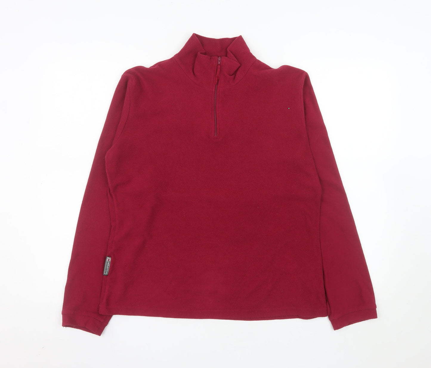 Mountain Essentials Women's Red Fleece 1/2 Zip Pullover Size 12