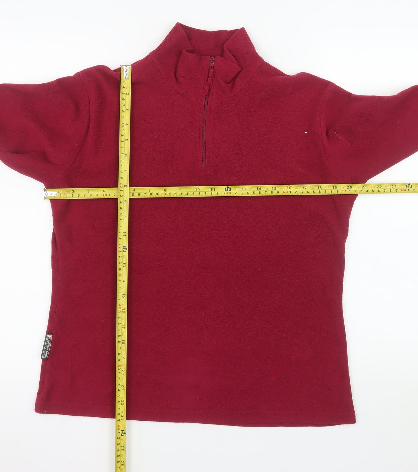 Mountain Essentials Women's Red Fleece 1/2 Zip Pullover Size 12