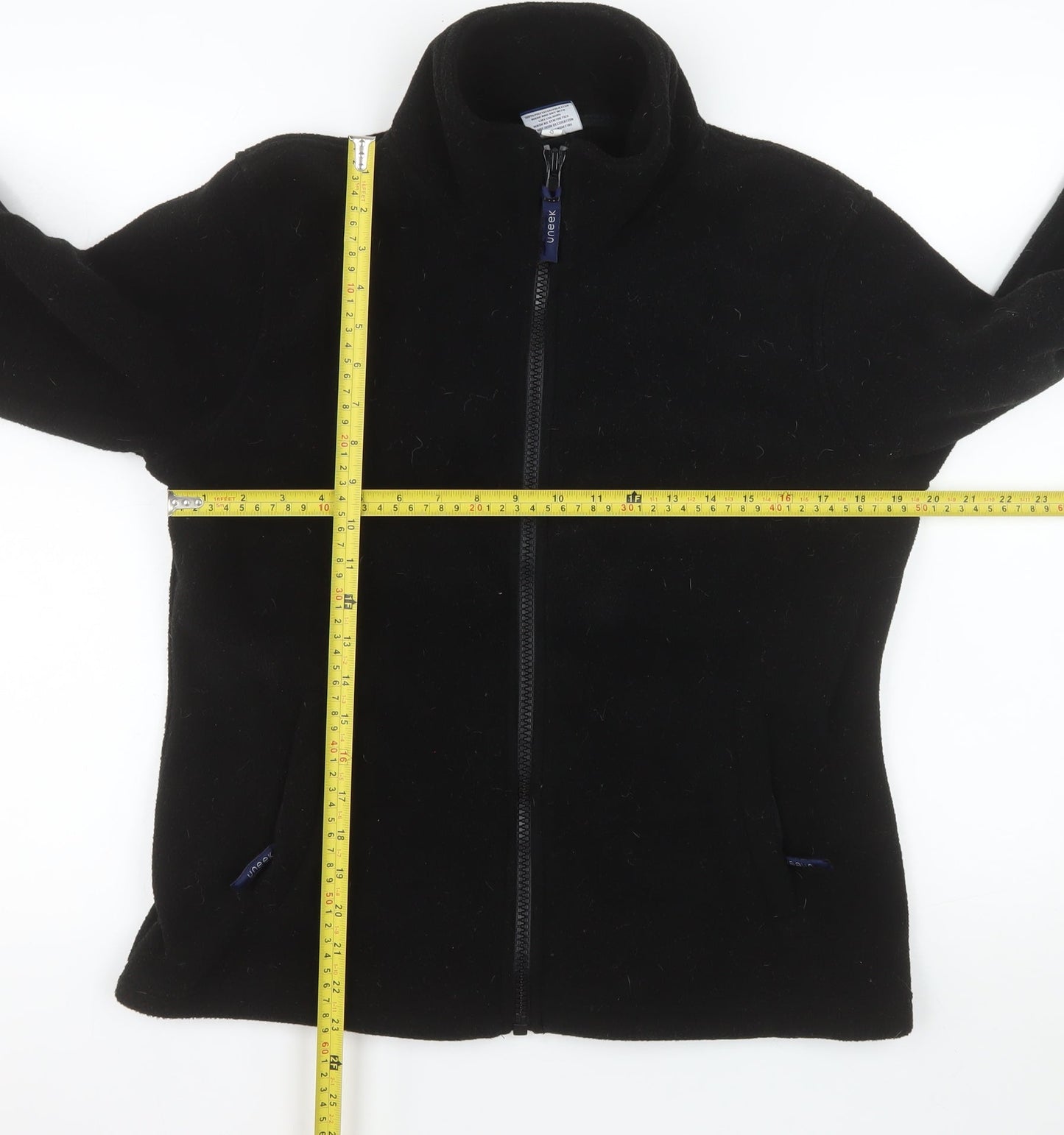 Uneek Women's Black Fleece Full Zip Jacket Size 12